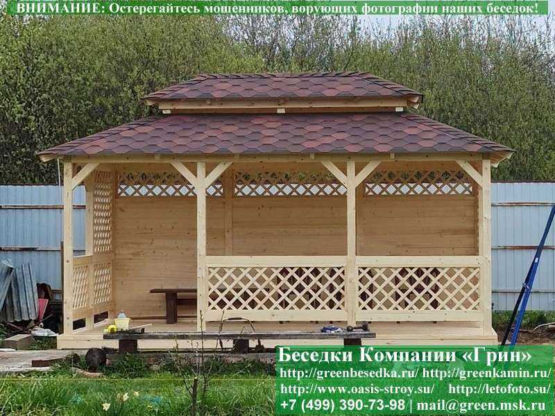 Японская, Китайская Беседка Для Дачи 3х5. Вариант № 1 - Фото № 10