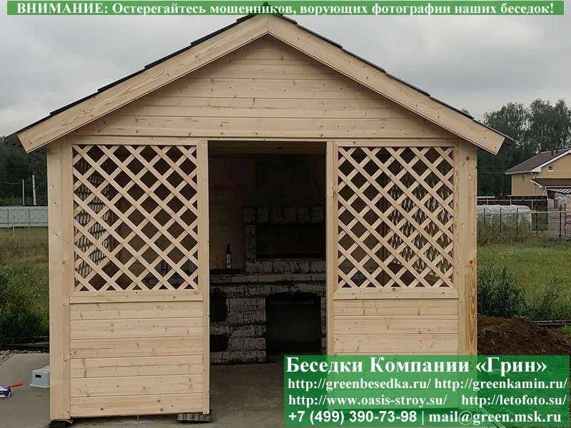 Деревянная Садовая Беседка Для Дачи 'Домик 3х3' - Фото № 13