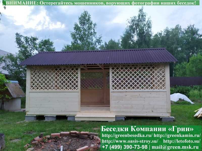 Деревянная Садовая Беседка Для Дачи 'Домик 3x6' - Фото № 8