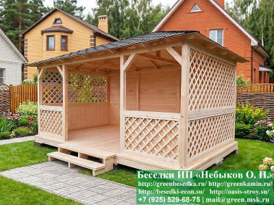Летняя Беседка Для Дачи, Дома, Сада 3х5. Вариант № 2 - 4