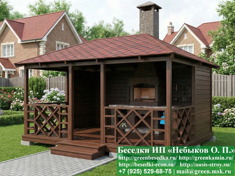 Оригинальная Летняя Беседка Для Дачи, Дома, Сада 4х5 - Фото № 1