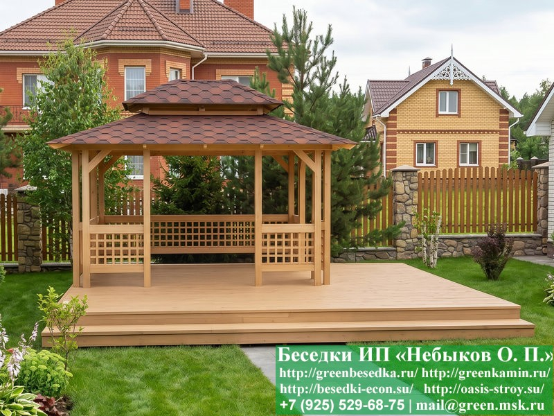 Японская, Китайская Беседка Для Дачи 3х4. Вариант № 1 - Фото № 17