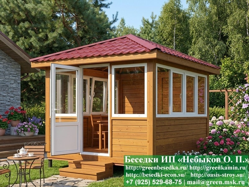 Застекленная Беседка С Пластиковыми Окнами 3х3 - Фото № 10