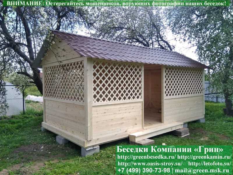 Деревянная Садовая Беседка Для Дачи 'Домик 3x6' - Фото № 5